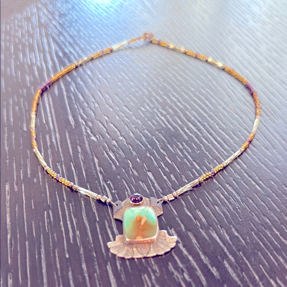 Elegant Multicolor Pendant Necklace